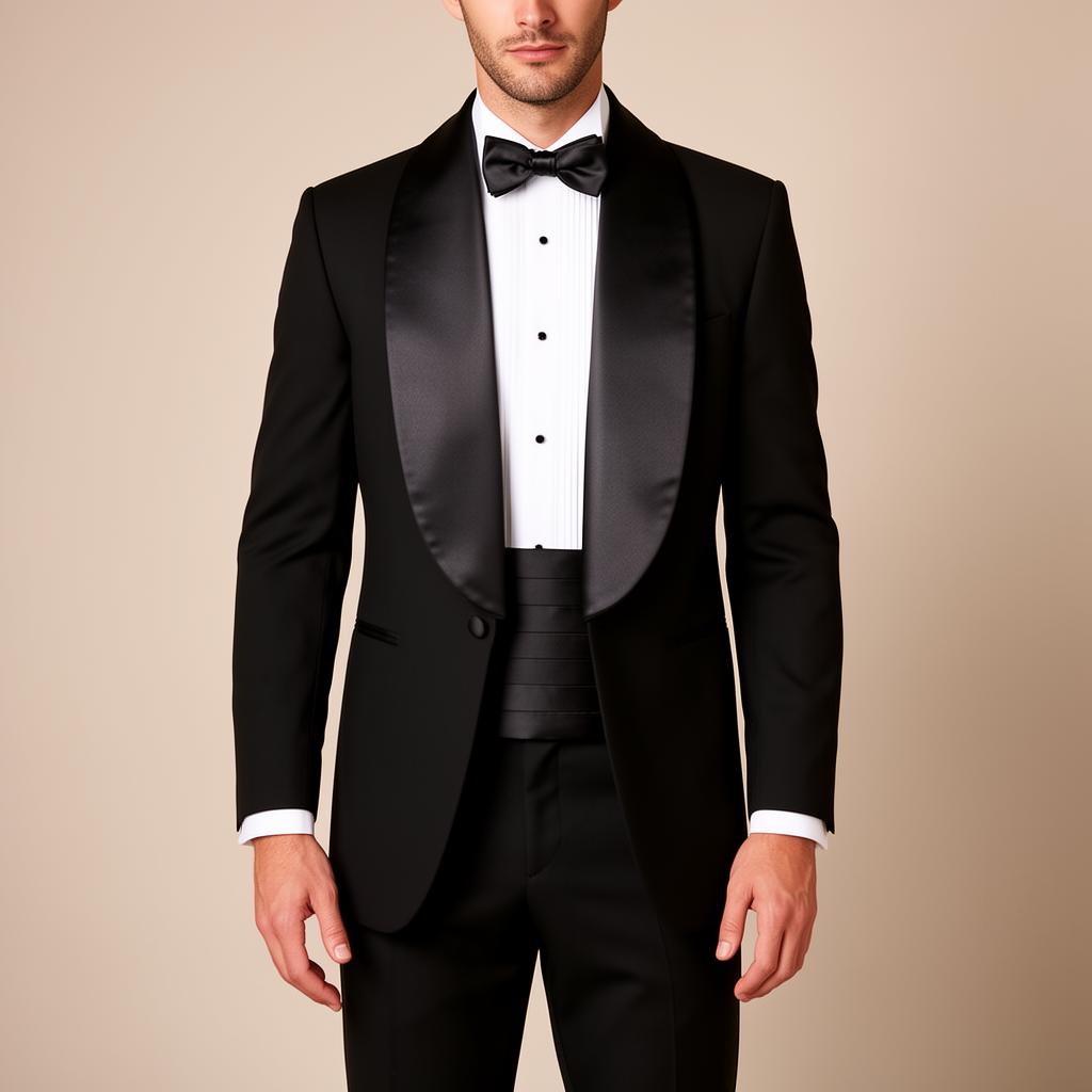 Alquiler smoking completo solapa redonda boda Sevilla
