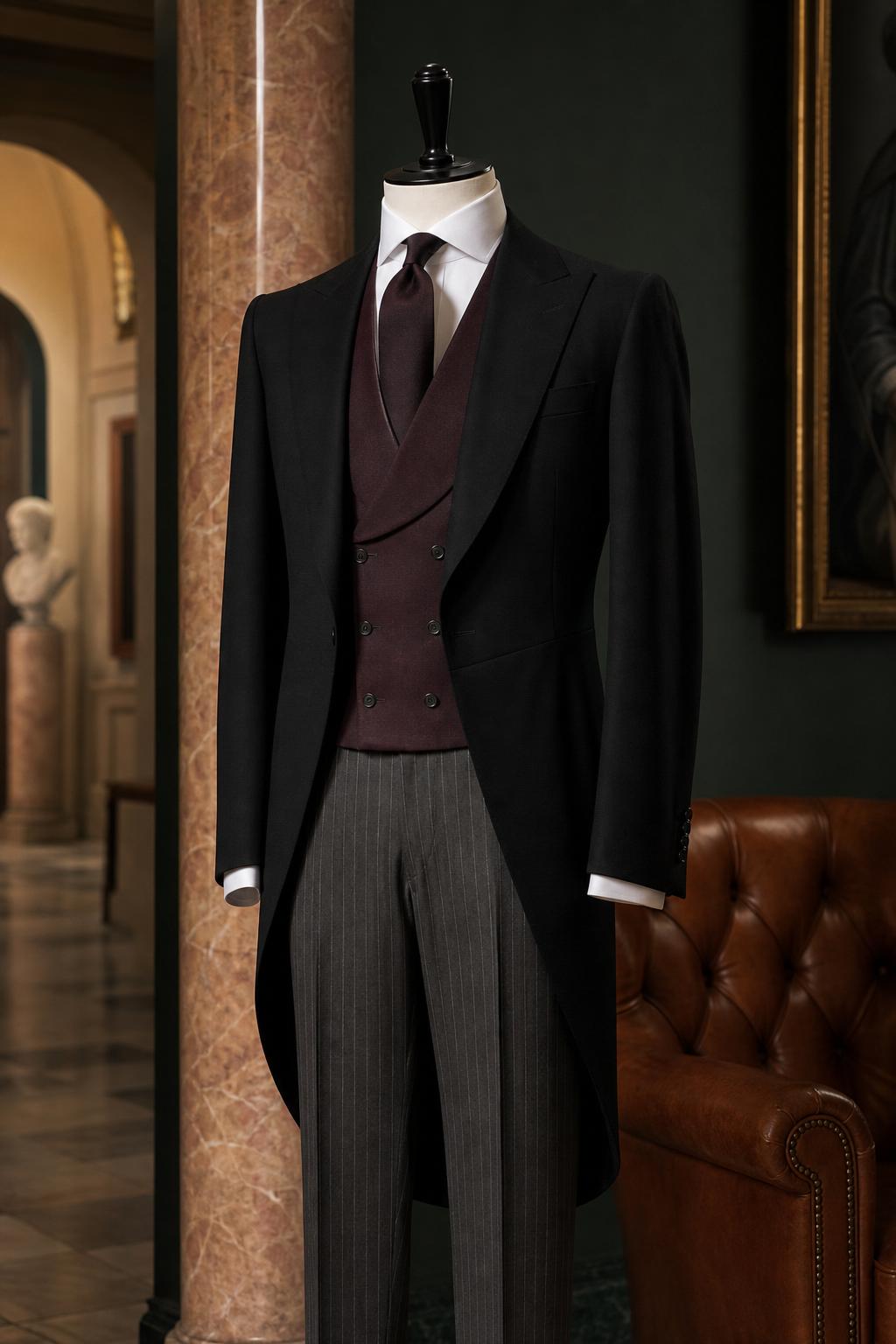 Pack chaqué ceremonia monocolor con chalequillo elegante tono sobre tono — The Spanish Cut Sevilla